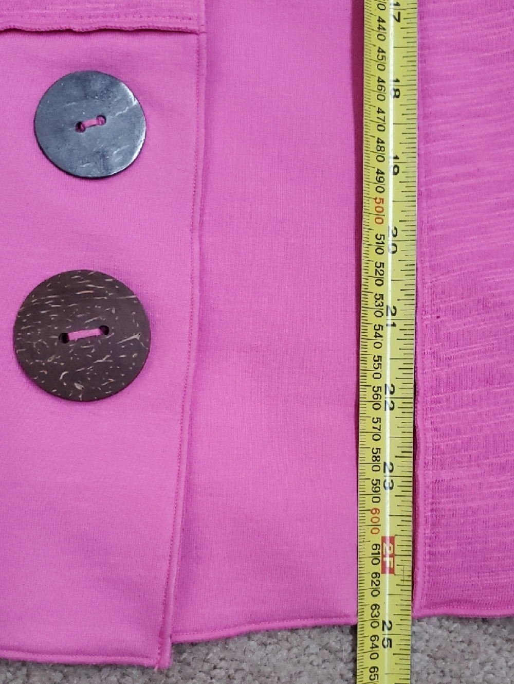 Neon Budha Pink Patched Large Button-Front Cotton Blazer Sz S Quirky Boho Artsy - Picture 11 of 14